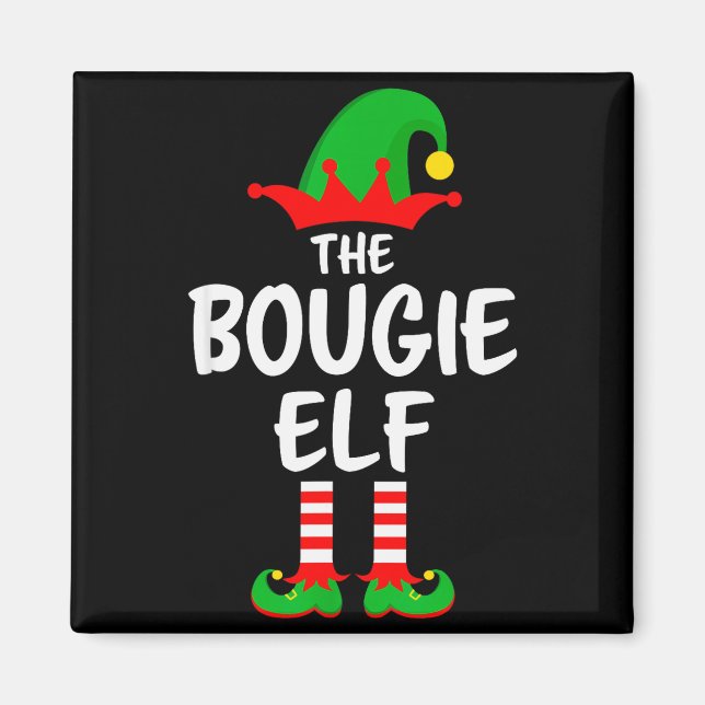 The Bougie Elf Matching Family Christmas  Magnet (Front)