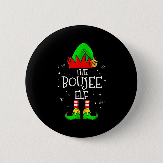 The Boujee Elf Group Matching Family Christmas Xma 6 Cm Round Badge (Front)
