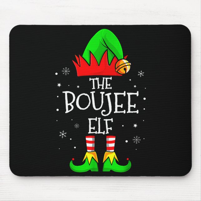 The Boujee Elf Group Matching Family Christmas Xma Mouse Pad (Front)