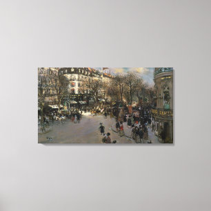 The Boulevard des Italiens, c.1900 Canvas Print