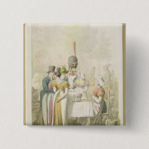 The Boulevard du Temple, from 'Tableau de 15 Cm Square Badge