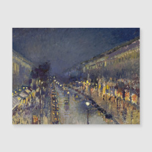 The Boulevard Montmartre at Night Pissarro 