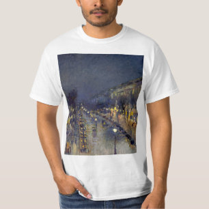 The Boulevard Montmartre at Night Pissarro T-Shirt