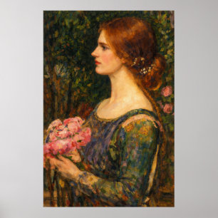 The Bouquet by John William Waterhouse Poster