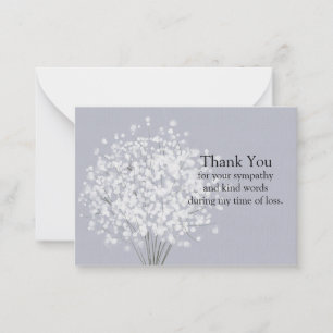 The Bouquet Of White Flower Thank You Cards