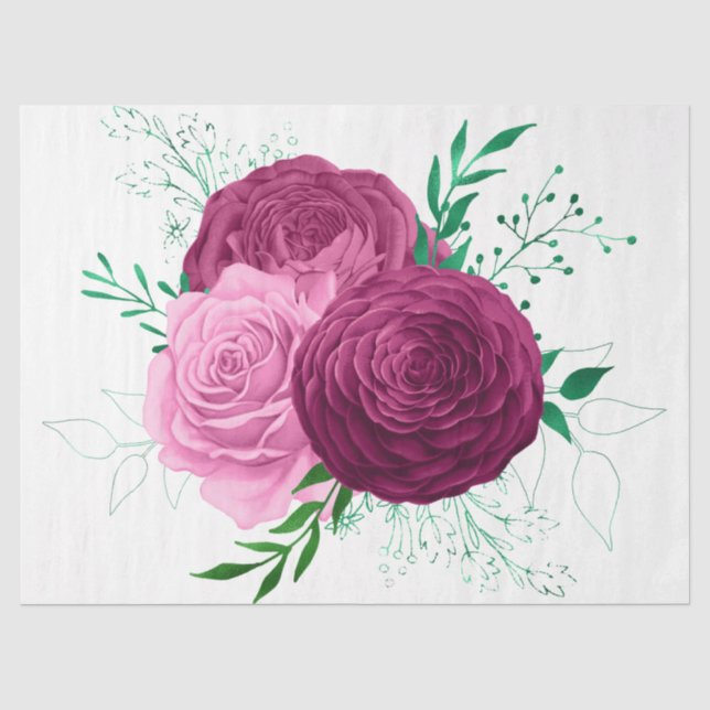 The Bouquet Series Design 67 Tissue Paper (Front)