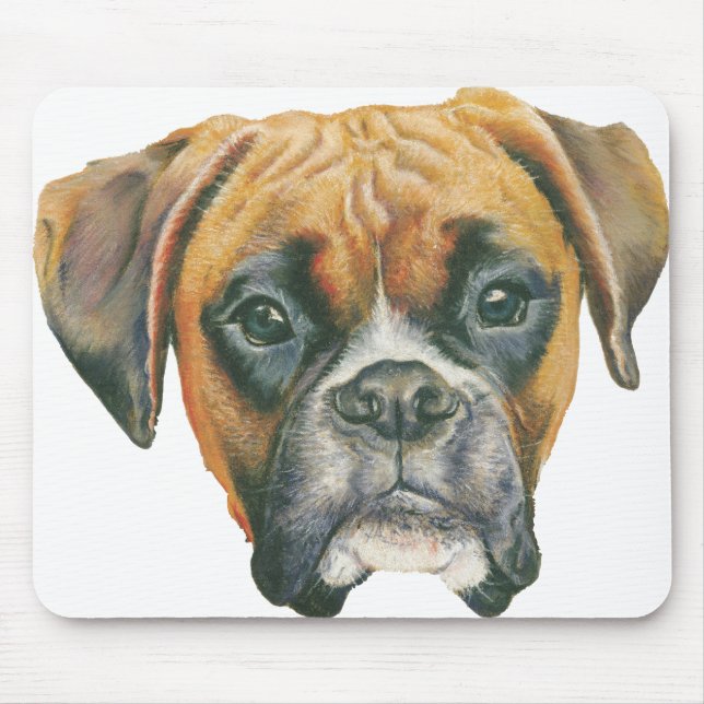 The Boxer by Janet Pidoux Mouse Pad (Front)
