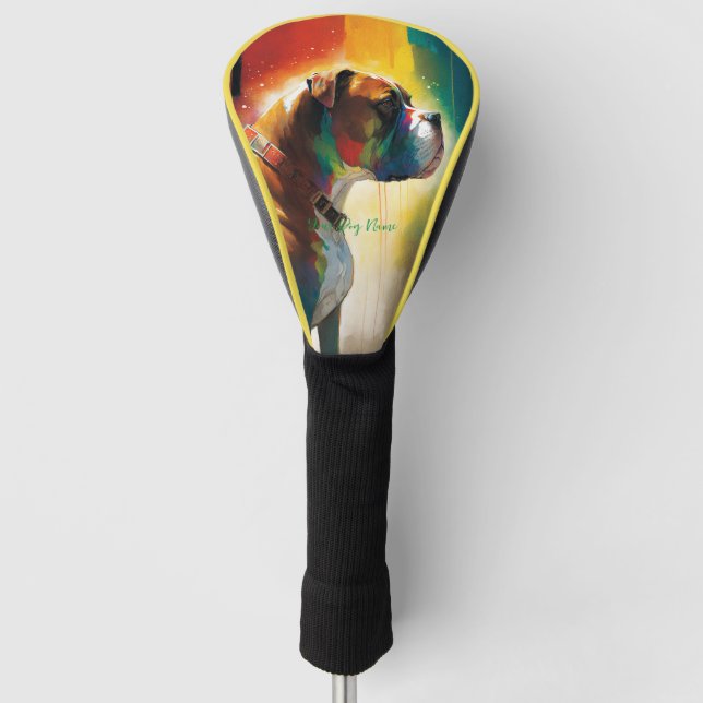 The Boxer Dog - Composition 010 Golf Head Cover (Front)