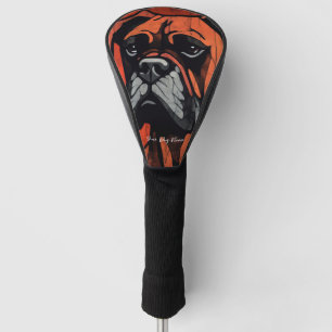 The Boxer Dog, Red and Black 003 - Ulises Dallaire Golf Head Cover