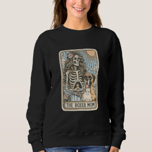 The Boxer Mum Tarot Card, Halloween Skeleton Boxer Sweatshirt