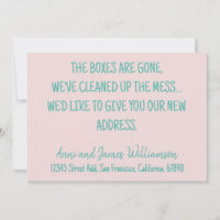 THE BOXES ARE GONE, WE'VE CLEANED UP MESS MOVING 