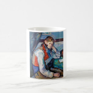 The Boy in the Red Vest, Cezanne Coffee Mug