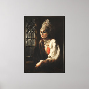 The Boyarina by Konstantin Makovsky Canvas Print