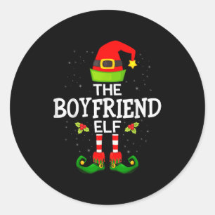 The Boyfriend Elf Christmas Family Matching Pajama Classic Round Sticker