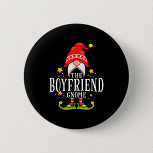 The Boyfriend Gnome Christmas Matching  6 Cm Round Badge