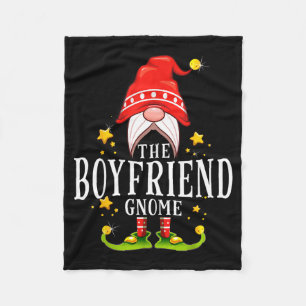 The Boyfriend Gnome Christmas Matching  Fleece Blanket