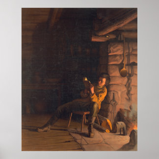 The Boyhood of Lincoln An evening in the log hut Poster