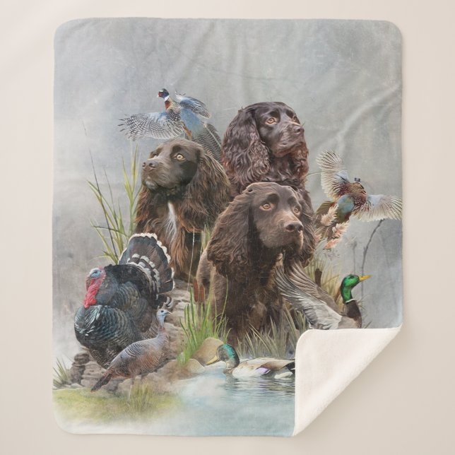 The Boykin Spaniel Sherpa Blanket (Front)