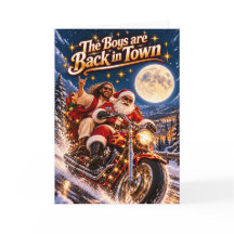 The Boys Are Back in Town Christmas Card | Funny