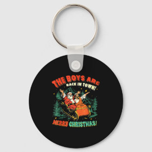 The Boys Are Back In Town Christmas Christian Sant Key Ring