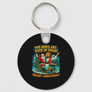 The Boys Are Back In Town Merry Christmas Design  Key Ring