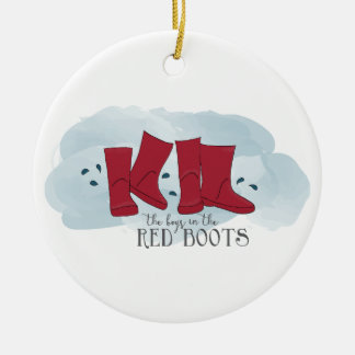 The Boys in Red Boots Christmas Ornament