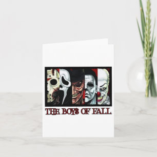 The Boys Of Fall Horror Films Halloween Card