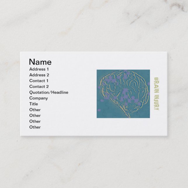 tHE bRAIN pUZZLE Business Card (Front)