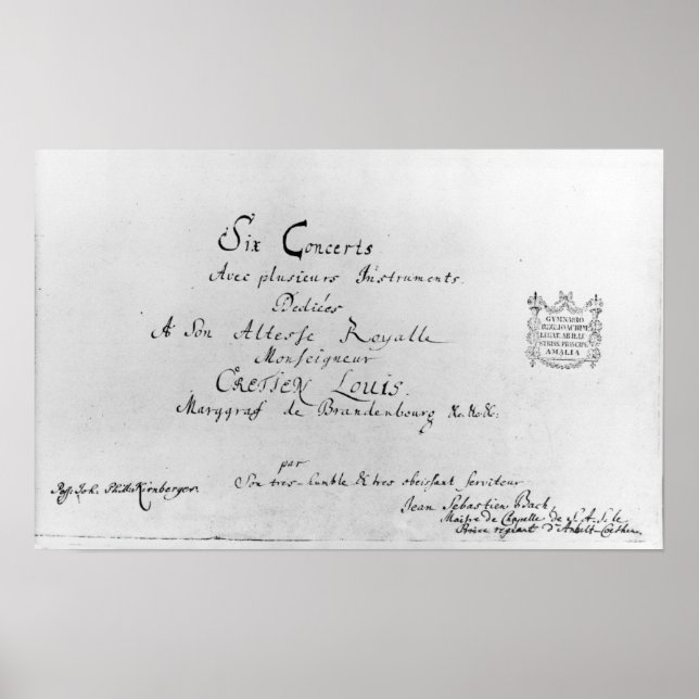 The Brandenburg Concertos, 1721 Poster (Front)