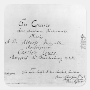 The Brandenburg Concertos, 1721 Square Sticker