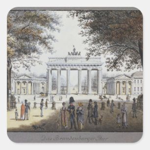 The Brandenburg Gate, Berlin Square Sticker