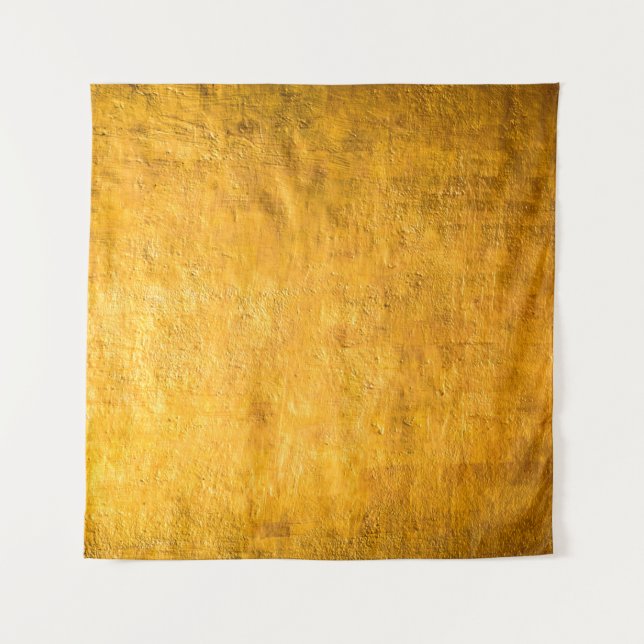The brass concrete surface glows from the walls of tapestry (Front)