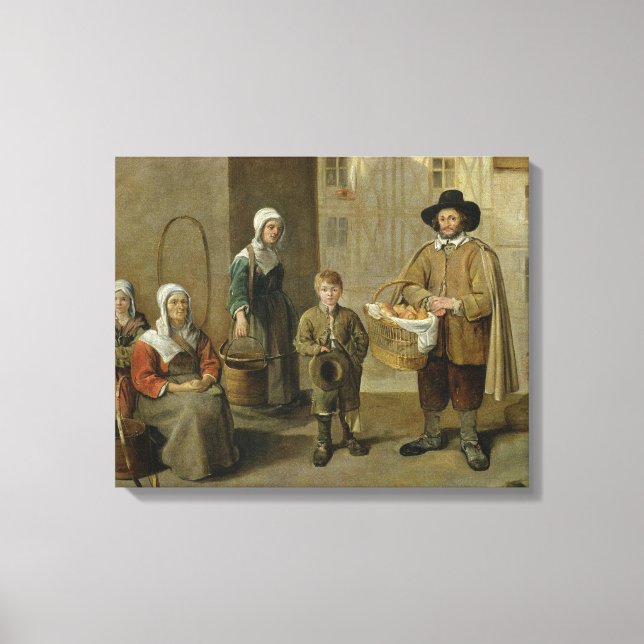 The Bread Seller and Water Carriers Canvas Print (Front)
