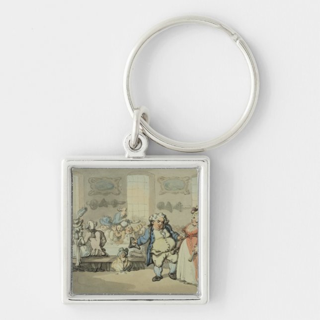 The Breakfast, from 'Scenes at Bath' (w/c & ink an Key Ring (Front)