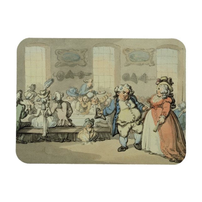 The Breakfast, from 'Scenes at Bath' (w/c & ink an Magnet (Horizontal)
