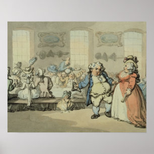 The Breakfast, from 'Scenes at Bath' (w/c & ink an Poster