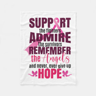 The Breast Cancer Fighters Breast Cancer Awareness Fleece Blanket