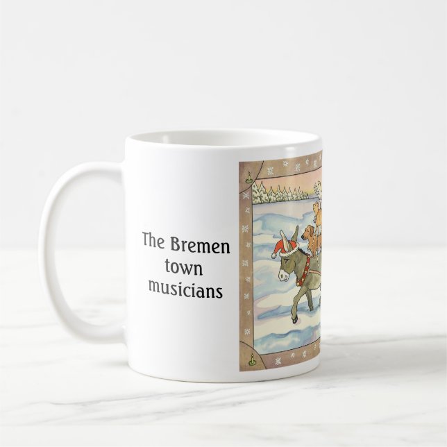 The Bremen Town Musicians Coffee Mug (Left)