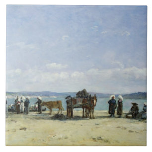 The Breton Fishermen's Wives, 1870-73 (oil on pane Tile