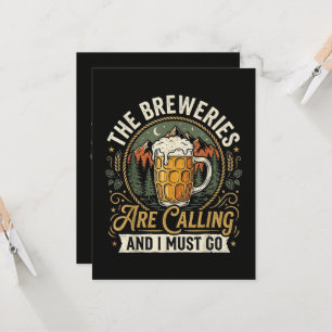 The Breweries are Calling and I Must Go Invitation
