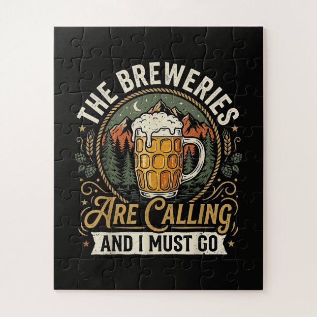 The Breweries are Calling and I Must Go Jigsaw Puzzle (Vertical)