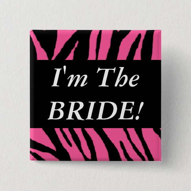 The Bride 15 Cm Square Badge (Front)