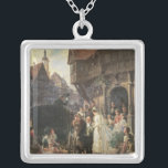 The Bride, 19th century Silver Plated Necklace<br><div class="desc">The Bride,  19th century | by Konrad Beckmann | Art Location: Josef Mensing Gallery,  Hamm-Rhynern,  Germany | German Artist | Image Collection Number: BAL32444</div>
