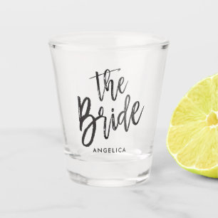 The Bride Black Script Style Shot Glass