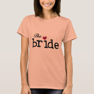The Bride Black with Red Heart T-Shirt