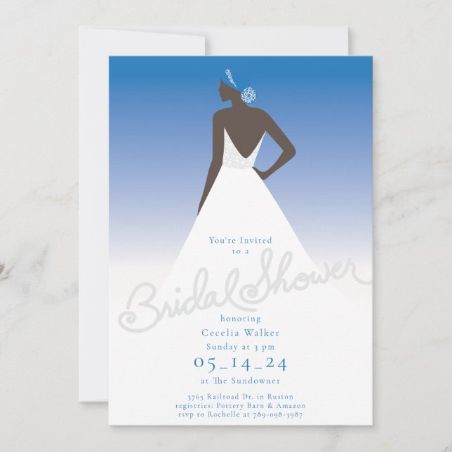 The Bride Bridal Shower Invitation (Front)