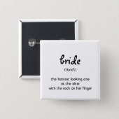 The Bride Button (Front & Back)