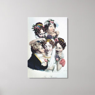 The Bride, c.1820 (litho) Canvas Print