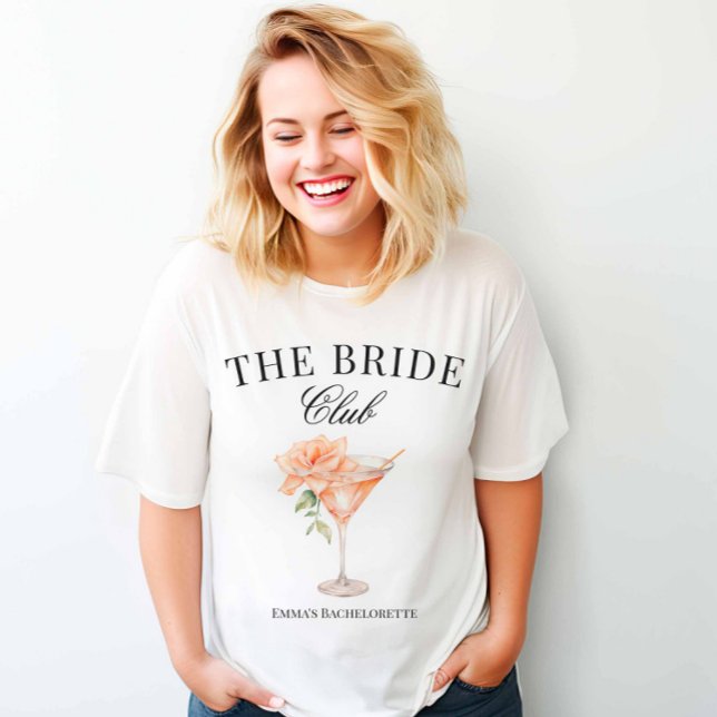 The Bride Club Blush Cocktail Tri-Blend Shirt (Blush Cocktail Bride Tshirt)