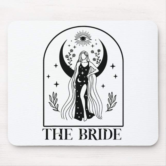 The Bride Coven Witchy Gothic Wedding Bachelorette Mouse Pad (Front)